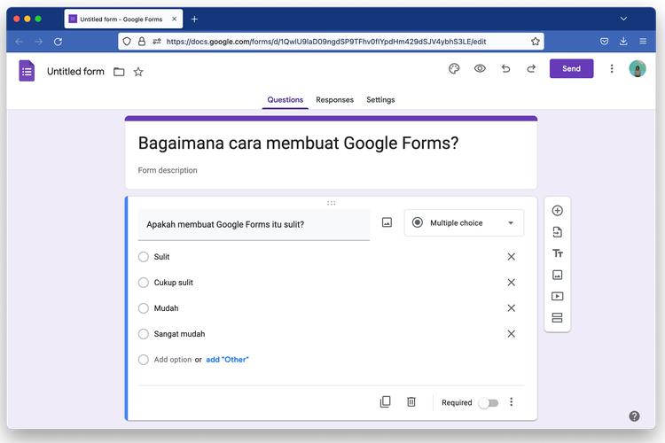 cara membuat gform untuk formulir online